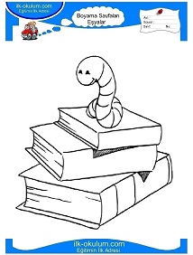Çocuklar İçin Kitap Boyama Sayfaları 
